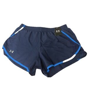 Under Armour, Womens, Fly By Shorts, Washed Navy/Blue Atlantis/Reflective